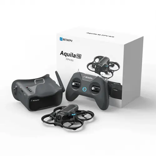 Квадрокоптер BetaFPV Aquila16 FPV Kit – FPV-дрон з камерою, оптичне позиціонування, БК мотори, окуляри в кейсі