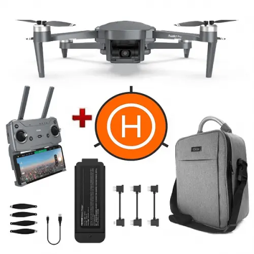 Квадрокоптер C-Fly Faith 2 Pro - дрон з 4K і HD камерами, GPS, БК мотори, до 6км, 32 хвилини + злітний майданчик