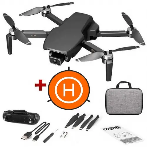 Квадрокоптер ZLRC SG108 S Black - дрон з 4K і HD камерами, FPV, GPS, БК мотори, до 1000м, 25 хвилин в кейсі + злітний майданчик