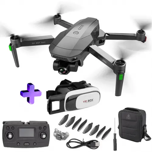 Квадрокоптер ZLRC SG907 Pro Max - дрон з 4K і HD камерами, FPV, GPS, БК мотори, до 1200м, 25 хвилин в сумці + VR окуляри