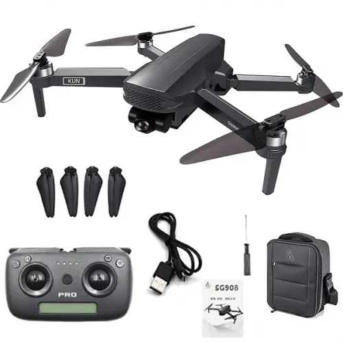 Квадрокоптер ZLRC SG908 - дрон з 4K і HD камерами, FPV, GPS, БК мотори, до 1200м, 26 хвилин в сумці