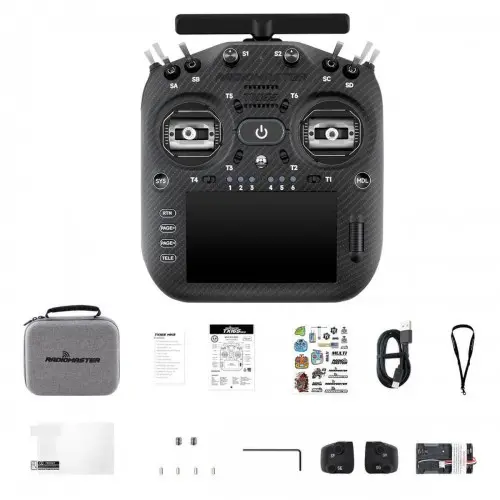 Пульт дистанционного управления RadioMaster TX16S MK3 MAX Black ELRS Gemini 2.4 ГГц / 900 МГц с сенсорным IPS экраном 5″ и Hall-стиками AG02