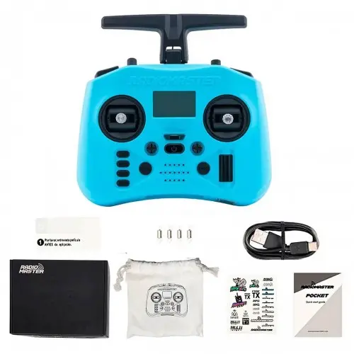Пульт дистанционного управления RadioMaster Pocket Crush M2 ELRS Iceberg Blue, 2.4 ГГц