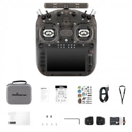 Пульт дистанционного управления RadioMaster TX16S MK3 Transparent Charcoal ELRS Gemini 2.4 / 900 МГц с сенсорным экраном 5″ и Hall-стиками V6
