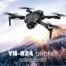 Квадрокоптер YH-824 - дрон з FPV, пульт керування з екраном 4.5", уникнення перешкод, дальність до 100 м, до 10 хвилин польоту, чорний - Фото 6